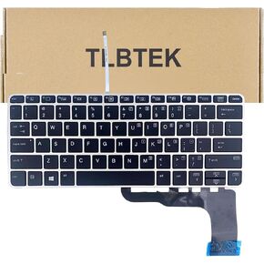 TLBTEK Backlight Keyboard Replacement Compatible with HP EliteBook 725 G3，725 G4，820 G3，820 G4，828 G4 Series Laptop Series Laptop 826631-001 815391-001