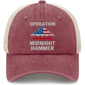 Made in US Operation Midnight Hammer Hat for Mens Baseball Cap Aesthetic Washed