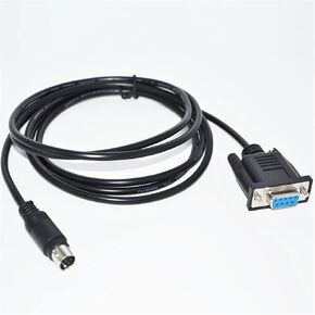 RS232 DB9 9P D-SUB9PIN Female to MINI DIN 8P MD8P MINIDIN8P Male Adapter Converter PLC Programming Cable(3metres)