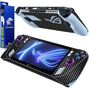 ArmorSuit 2 Pack Black Carbon Fiber Skin Vinyl Wrap Film Designed for ASUS ROG Ally MilitaryShield - Made in USA