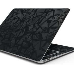 Shattered Black Polygon Full-Body Wrap Scratch Resistant Decal Skin-Kit Compatible with MacBook 13" Air M1 (A2337)