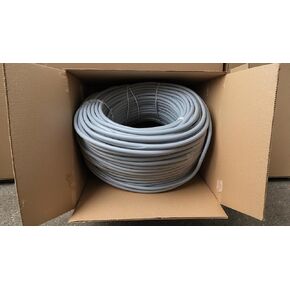 CAT6 Plenum Cable, 1000ft, 23AWG, 550MHz, Indoor Network Cable, Gray/Red (Grey)