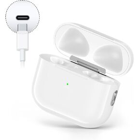 BRILLESS Wireless Charging Case for AirPods 3rd Gen, Replacement Bluetooth Charging Box with Pairing Sync Button, Type-c Port