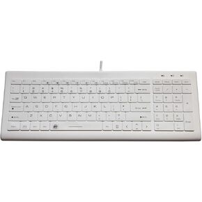 DSI Disinfectable Silicone Medical Keyboard with Backlight with IP68 (White)