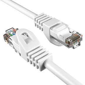 Cables Direct Online Pack of 2 - Cat5e 20FT Network Ethernet Patch Cable, 350Mhz Internet Wire, Compatible with PC, Laptop, Modem, Router, TVs, Printer Cord, Consoles for Home and Office, White