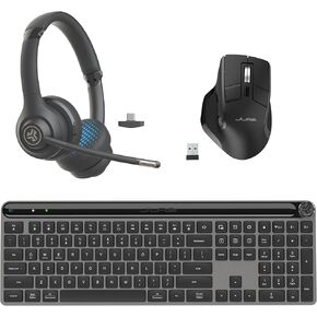 JLab Work Bundle, Go Work 2 Headset, Epic Wireless Keyboard and Epic Wireless Mouse