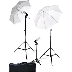 ePhoto Photography Video Portrait Studio Light Kit Photo Umbrella Continuous Lighting Kit with Carrying Case DK3B