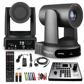 Ptzoptics تحرك 4K SDI/HDMI/USB/IP PTZ مع تكبير بصري 30x (رمادي) (PT30X-4K-GY-G3) PT-JOY-G4 CONTROLLER + KININING KIT و COOL WIRE BUNDLE