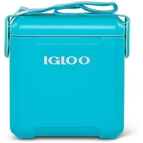 FrostTrail 11QT Tag-A-Long Cooler – Turquoise Blue Hard-Sided Portable Ice Chest with Strap, Leak-Proof Lid, Holds 14 Cans, Ideal for Camping, Beach, Travel & Outdoor Adventures