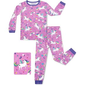 Bamboo Viscose Baby Boys Girls Pajama Sets 3-4Y Toddler Kids Softness Two Piece Long-Sleeve Snug fit Sleepwear Pjs Panda in Kuwait