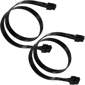 2pcs Graphics Card Power Cables for Corsair, Total Length 2ft 8 Pin GPU Graphics Card Power Cables Accessories Compatible with Corsair Type 3 Type 4 PSU Not for EVGA PSU(Black)