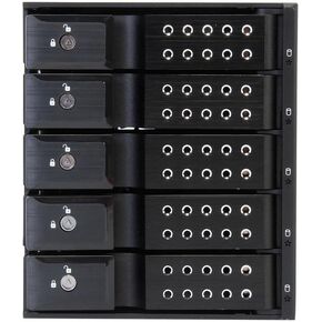 iStarUSA Group 3x5.25 to 5x3.5 Trayless Black (BPN-DE350SS-BLACK)