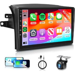 [6G+128G] 8-Core Car Radio for Toyota Sienna 2004-2010 Android Car Stereo with Bluetooth GPS,Hodozzy 9 Inch Touch Screen with Wireless Carplay Android Auto,WiFi USB,DSP,FM RDS
