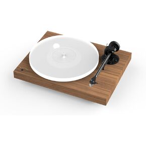 Pro-ject x1 b piano pick it pro b ، durntable التوازن الحقيقي مع 8،6 '' 'الكربون الألومينيوم الطن والطعم المجاني للرنين (Walnut)