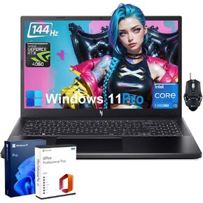 acer Nitro V Gaming Laptop - Intel i9-13900H CPU | NVIDIA GeForce RTX 4060 GPU| 15.6" FHD 144Hz Display | 64GB DDR5 | 1TB SSD | WiFi 6 | Backlit KB | Win11 Pro, with Office Lifetime & Accessories