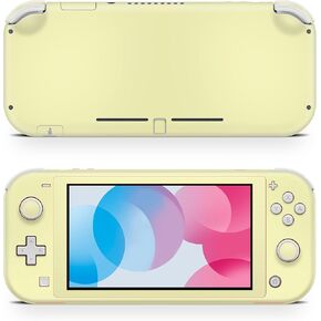 ZOOMHITSKINS Switch Lite Accessories, Compatible for Switch Lite Skin, Solid Color Light Yellow Pastel Milk Plain Sunshine, 3M Vinyl, Durable & Fit, Easy to Install, Made in The USA