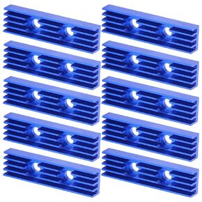 10Pcs Heat Sink Cooling Radiator CPU Cooler Hole Milling Industrial Components 9x5x35 RoyalBlue