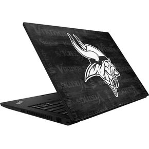 Skinit Laptop Decal Skin Compatible with Lenovo ThinkPad P14s Gen 2 - Officially Licensed NFL Minnesota Vikings Black & White Design