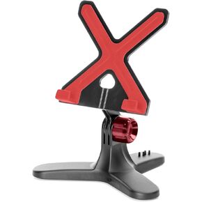 WeatherTech TabletHolder (Black/Red) with Red Billet Knobs - Tablet Holder for Desktop, Tabletop or Kitchen Counter Top Non Slip Multi Surface Holder