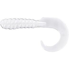 Big Bite Baits 2" CURL Tail GRUB/White (10 Pack)