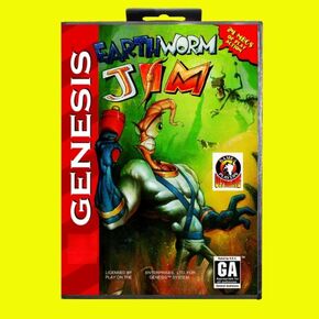 Earthworm Jim Game Cartridge 16 Bit MD Game Card With Retail Box For Sega Mega Drive