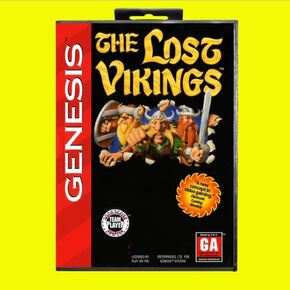 Lost Vikings Game Cartridge 16 Bit MD Game مع صندوق البيع بالتجزئة لـ Sega Mega Drive