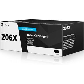 206X Toner Cartridges 4 Pack for Laser Jet M283cdw M283fdw M255dw Compatible for HP 206X 206A W2110X Compatible with Color Laser Jet Pro MFP M283fdw M283cdw M283fdn Pro M255dw M255nw Ink Cartridges