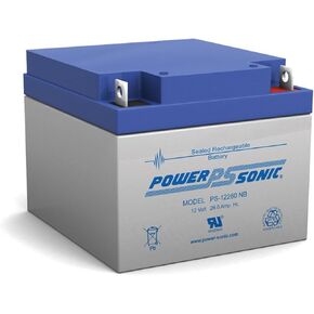 Power Sonic PS-12260NB 12V, 26.0Ah Rechargeable Lead Acid Battery with Nuts & Bolts