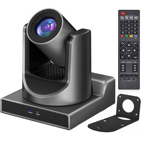 PTZ Camera, 20X NDI Camera with Optical Zoom Video and POE with Network IP Live Streaming, Simultaneous 3G-SDI and USB Video Output, for Church, Conferences, Teaching