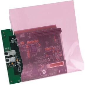 1000 Anti-Static Bags, 6" x 8", 2 Mil, Open-Ended Large Pink Poly Bags for Motherboard Protection