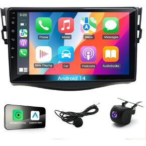 4+64G Android 14 Car Stereo Radio Toyota RAV4 2013-2018 مع Radio Android Android Auto ، 10 '' 'IPS HD Touch Screen Toyota RAV4 مع Bluetooth/WiFi/GPS/Backup Camera // SWC/FM/Mirror Link
