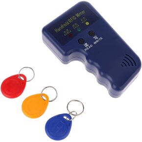 Key Card Reader Handheld 125KHz Reader Writer Duplicator Copier Upgrade Card Cloner Programmer with 3 Pieces Rewritable Cards