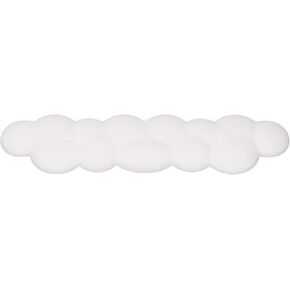 Keyboard Wrist Rest - Ergonomic PU Leather Palm Rest for Gaming and Typing, Skid Wrist Pad for Computer Keyboards (Milk White)