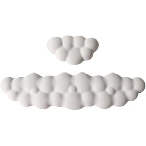 Keyboard Wrist Rest Mouse Wrist Support Set, Cloud Keybroad Wrist Rest Pad with Non-Slip PU Base, Memory Foam Wrist Rest for Pain Relief Computer Laptop Gaming Home Office, Pink