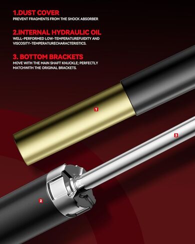 Rear Shocks Absorber Struts Replacement for 2001-2010 Silverado 2500 HD, 2001-2010 Sierra 2500 HD, 99-04 Silverado 2500, 07 Silverado 2500 HD Classic, 01-03 05-06 Silverado 1500 HD 37164 * 2 in Kuwait