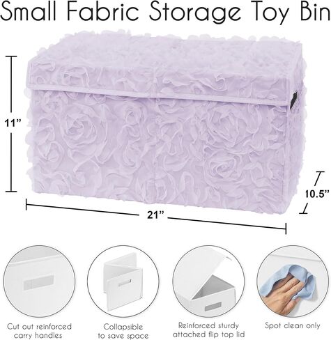 Sweet Jojo Designs Pink Floral Rose Girl Small Fabric Toy Bin Storage Box Chest For Baby Nursery Kids Room - Solid Blush Flower Luxurious Elegant Princess Vintage Boho Shabby Chic Luxury Glam Roses in Saudi Arabia