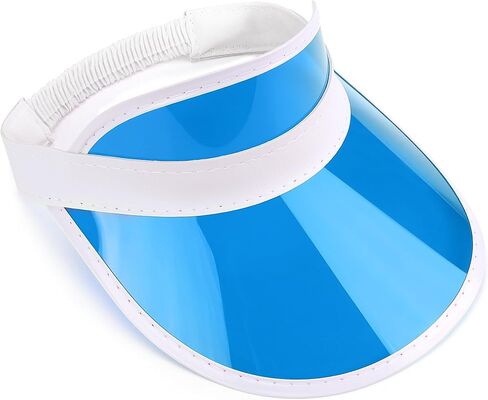 Unisex 80s Style Retro Neon Sun Visor Hat Headband Cap Golf Tennis Stag Poker Party… in Kuwait