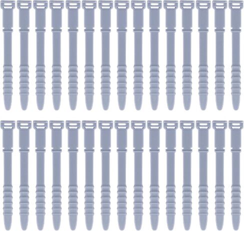 30Pcs Silicone Zip Ties Rubber Cable Ties 4.5 inch Reusable Zip Ties Elastic Cable Organizer for Wire Management (Black) in Saudi Arabia