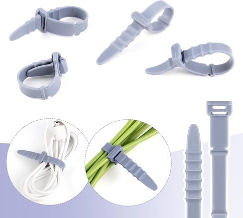 30Pcs Silicone Zip Ties Rubber Cable Ties 4.5 inch Reusable Zip Ties Elastic Cable Organizer for Wire Management (Black) in Saudi Arabia