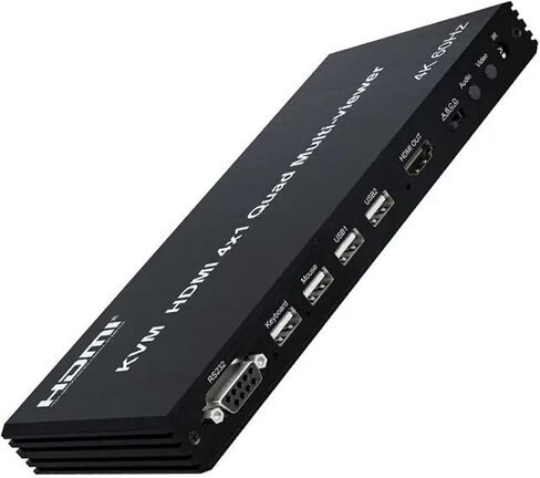4K 60Hz HDMI Multiviewer KVM Switch 4x1 USB Quad Multi-Viewer PIP 90° 180° Flip for 4 PCs Share USB Keyboard and Mouse Control(with AU Plug) in Saudi Arabia