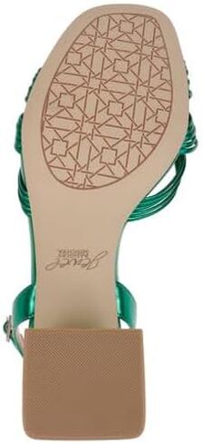 Jewel Badgley Mischka Michelle Metallic Strappy Block Heels in Saudi Arabia