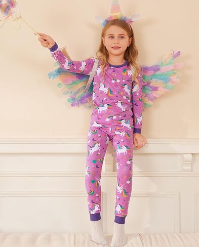 Bamboo Baby Boys Girls Pajama Sets 2-8Y Toddler Kids Softness Two Piece Long-Sleeve Snug fit Sleepwear Pjs White Panda in Kuwait