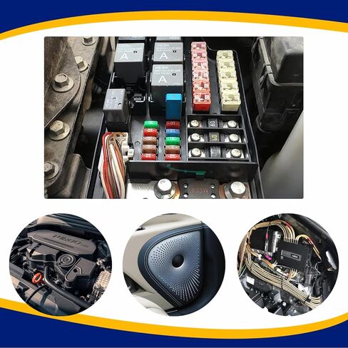 قاطع الدائرة الكهربائية Tiooka E73 DC 28V يدوي Rese Mini ATM Blade Style قواطع دوائر فيوز عدة 6 قطع 5A 10A 15A 20A 25A 30A للقوارب البحرية RV يخت بطارية مقطورة حافلة شاحنة in Kuwait