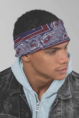 Motique Accessories Two Tone Paisley Bandana - Set of 3 in Saudi Arabia