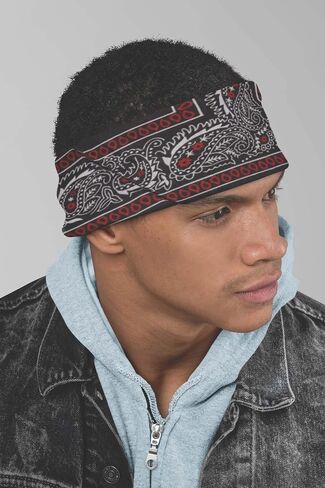 Motique Accessories Two Tone Paisley Bandana - Set of 3 in Kuwait