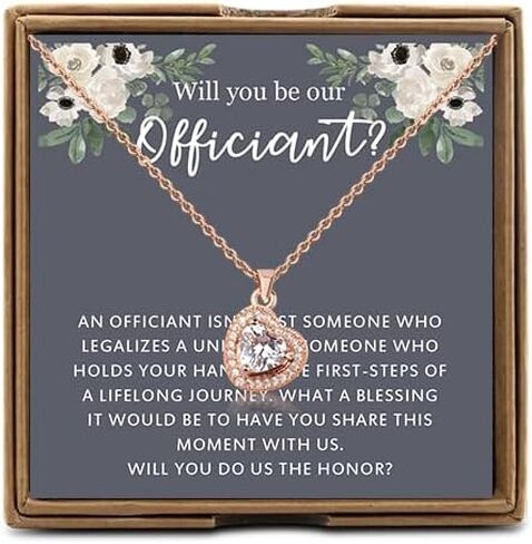 Best Friend Bestie Gift Will You Be Our Officiant Necklace Wedding Officiant Proposal Jewelry Bridal Party Gift in Kuwait