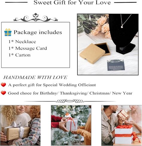 Best Friend Bestie Gift Will You Be Our Officiant Necklace Wedding Officiant Proposal Jewelry Bridal Party Gift in Kuwait