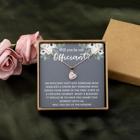 Best Friend Bestie Gift Will You Be Our Officiant Necklace Wedding Officiant Proposal Jewelry Bridal Party Gift in Kuwait