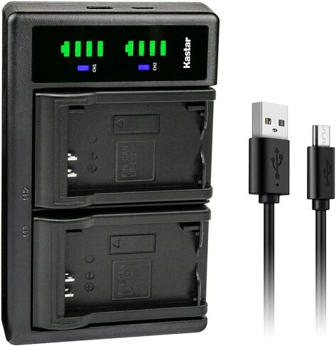 Kastar 3-Pack Battery and LTD2 USB Charger Replacement for Canon LP-E12 LPE12 Battery, Canon LC-E12 LC-E12E Charger, Canon EOS M50 Mark II, EOS M100, EOS M200, EOS Rebel SL1, PowerShot SX70 HS Camera in Saudi Arabia