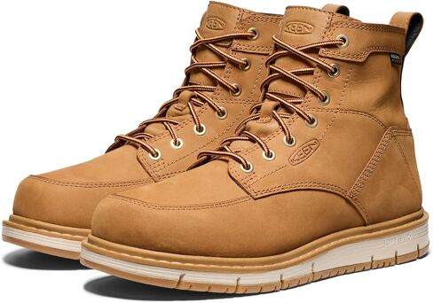 KEEN Utility Men's San Jose 6" Soft Toe Waterproof Wedge Work Boot, Cascade Brown/Black, 14 Medium US in Saudi Arabia